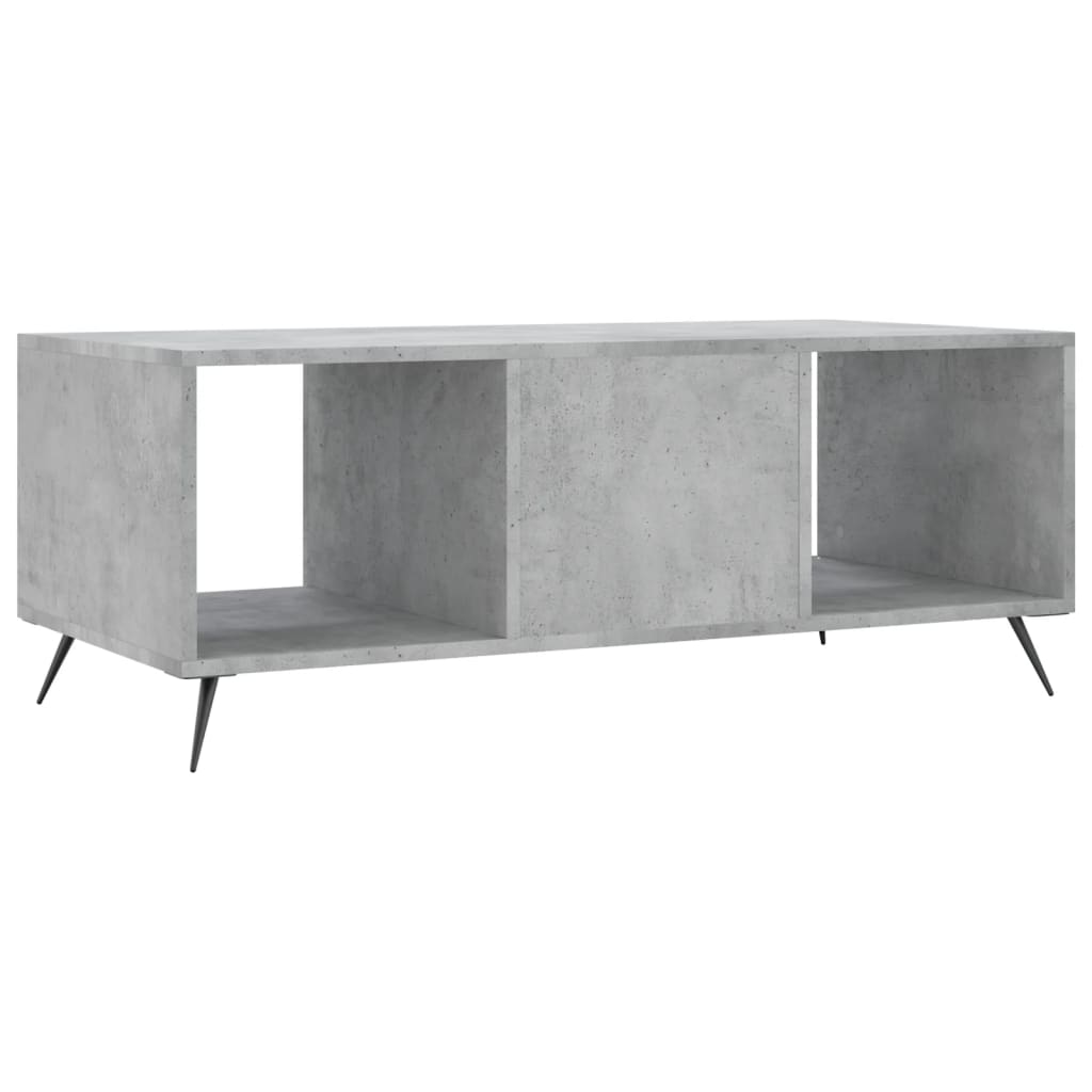 Sofabord betongrå 102x50x40 cm træmateriale