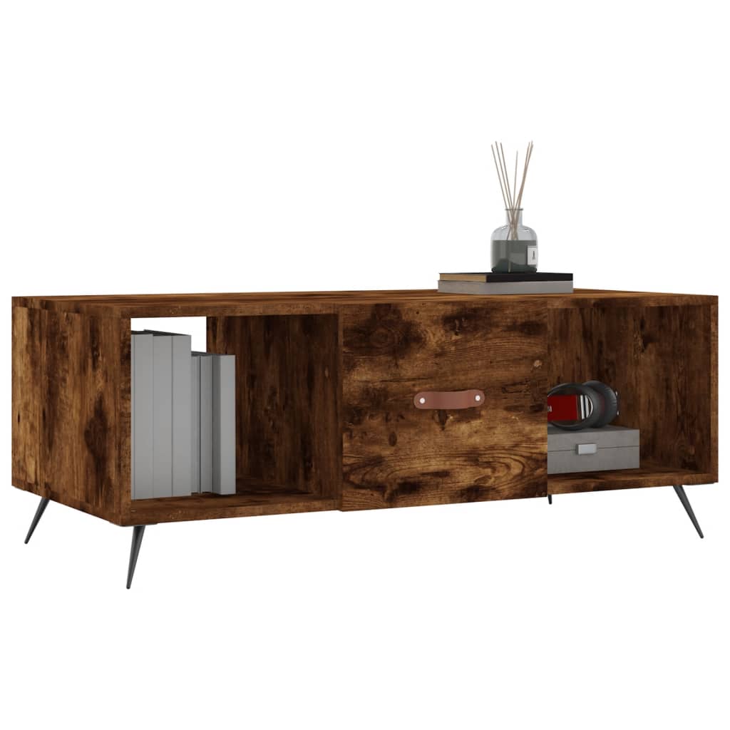 Sofabord røget eg 102x50x40 cm træmateriale
