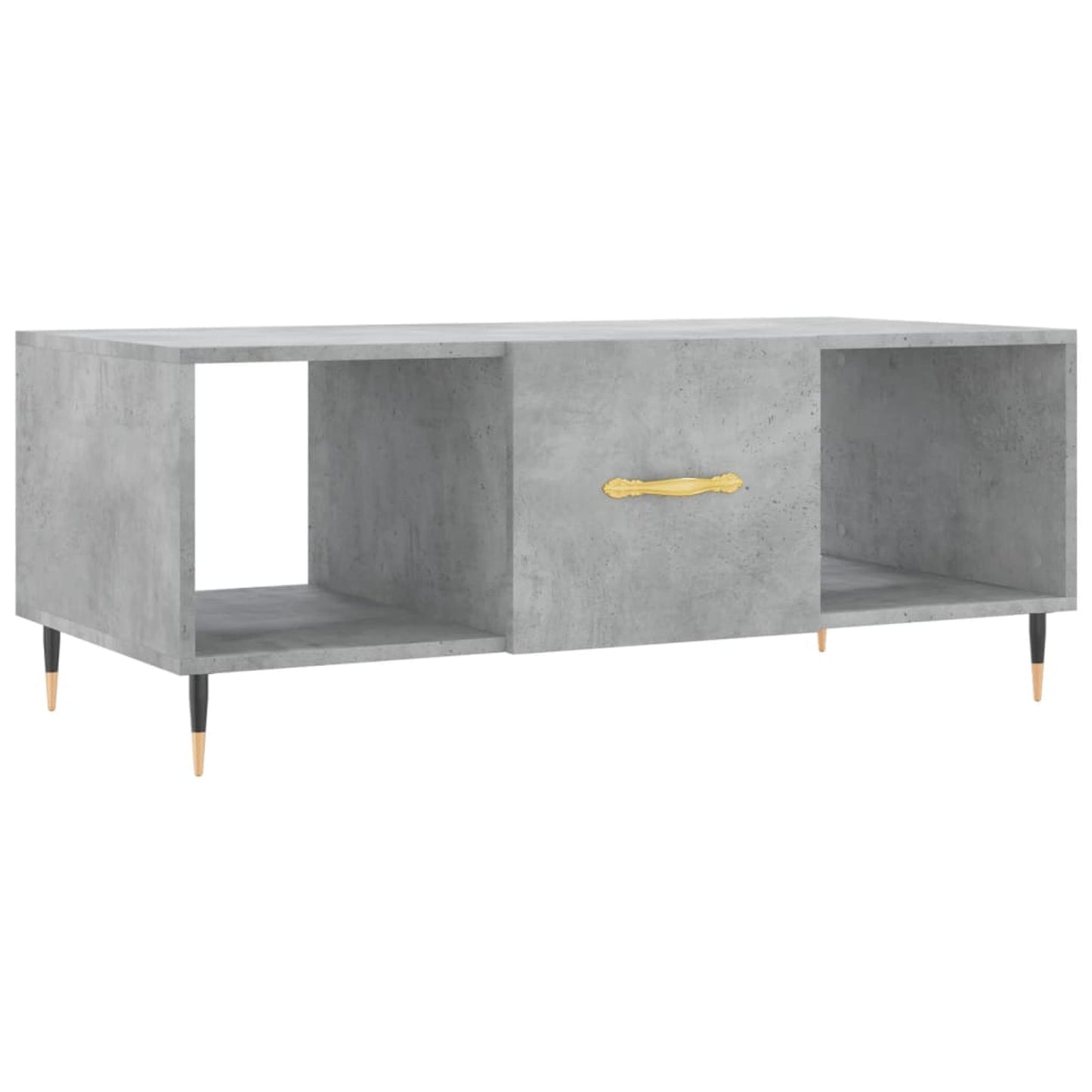 Sofabord betongrå 102x50x40 cm træmateriale