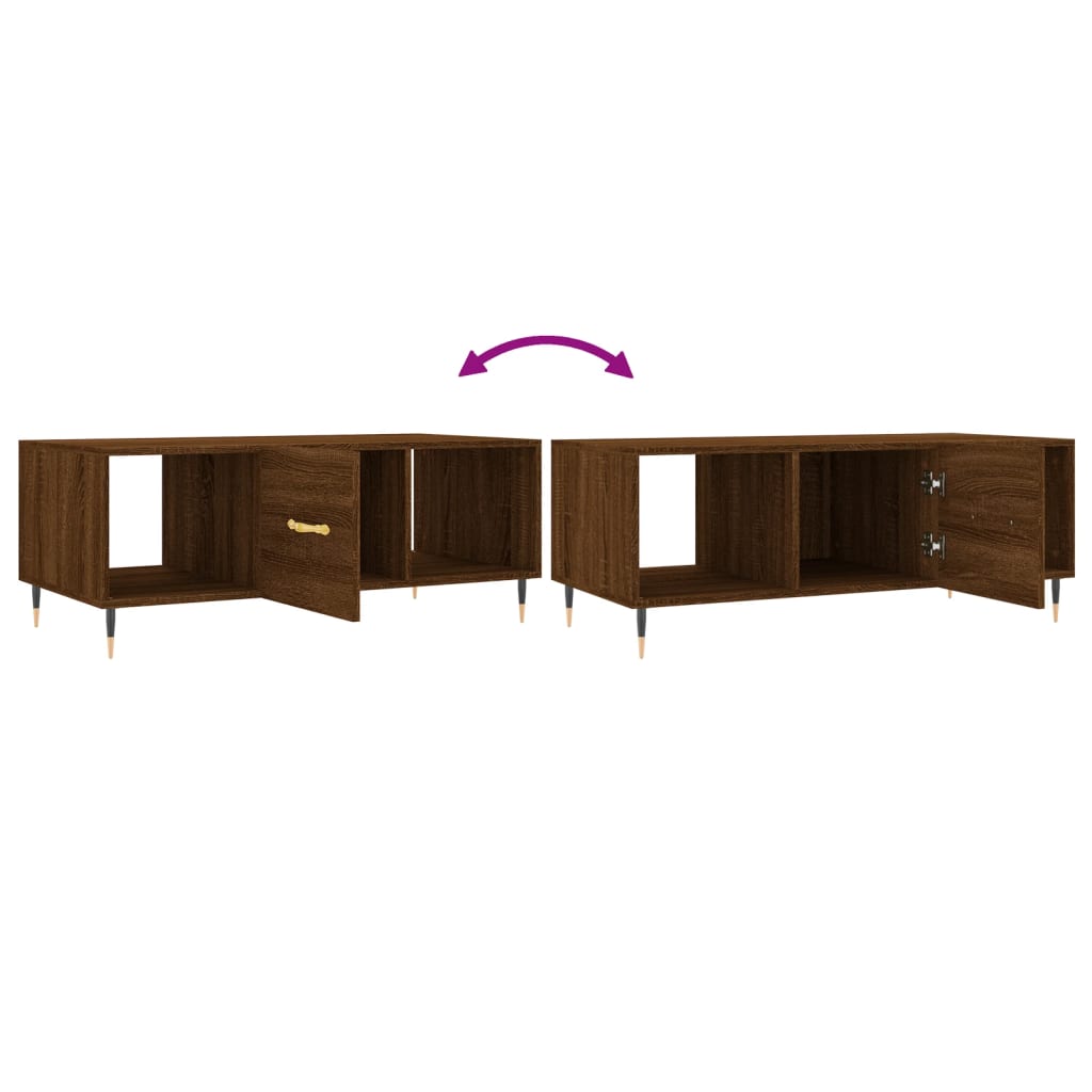 Sofabord Brun Eg Look 102x50x40 cm Træmateriale