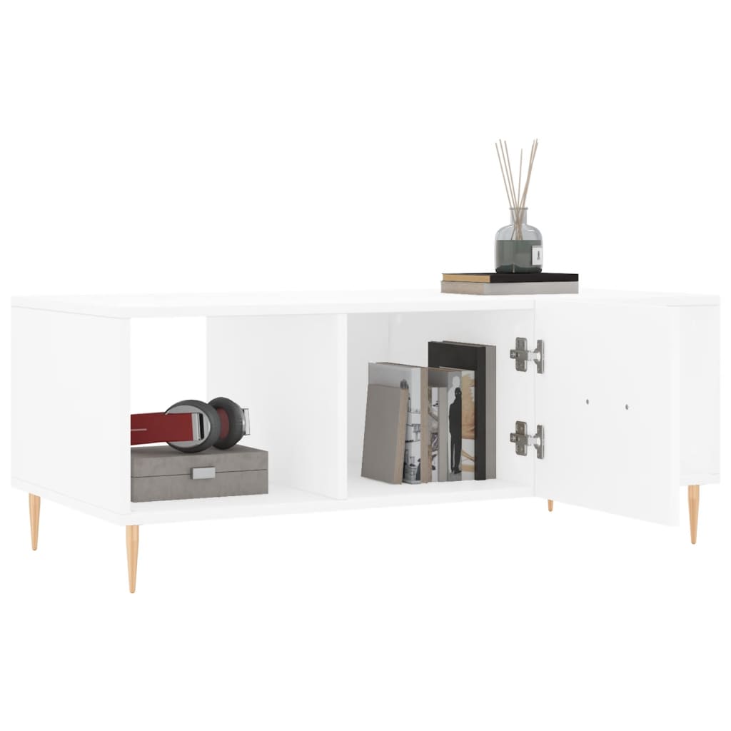 Sofabord Hvid 102x50x40 cm Træ Materiale