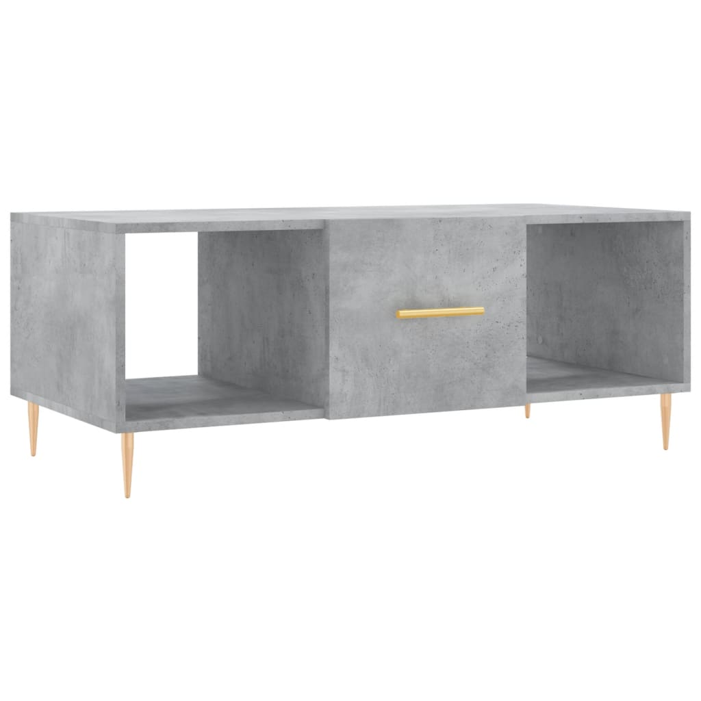 Sofabord betongrå 102x50x40 cm træmateriale