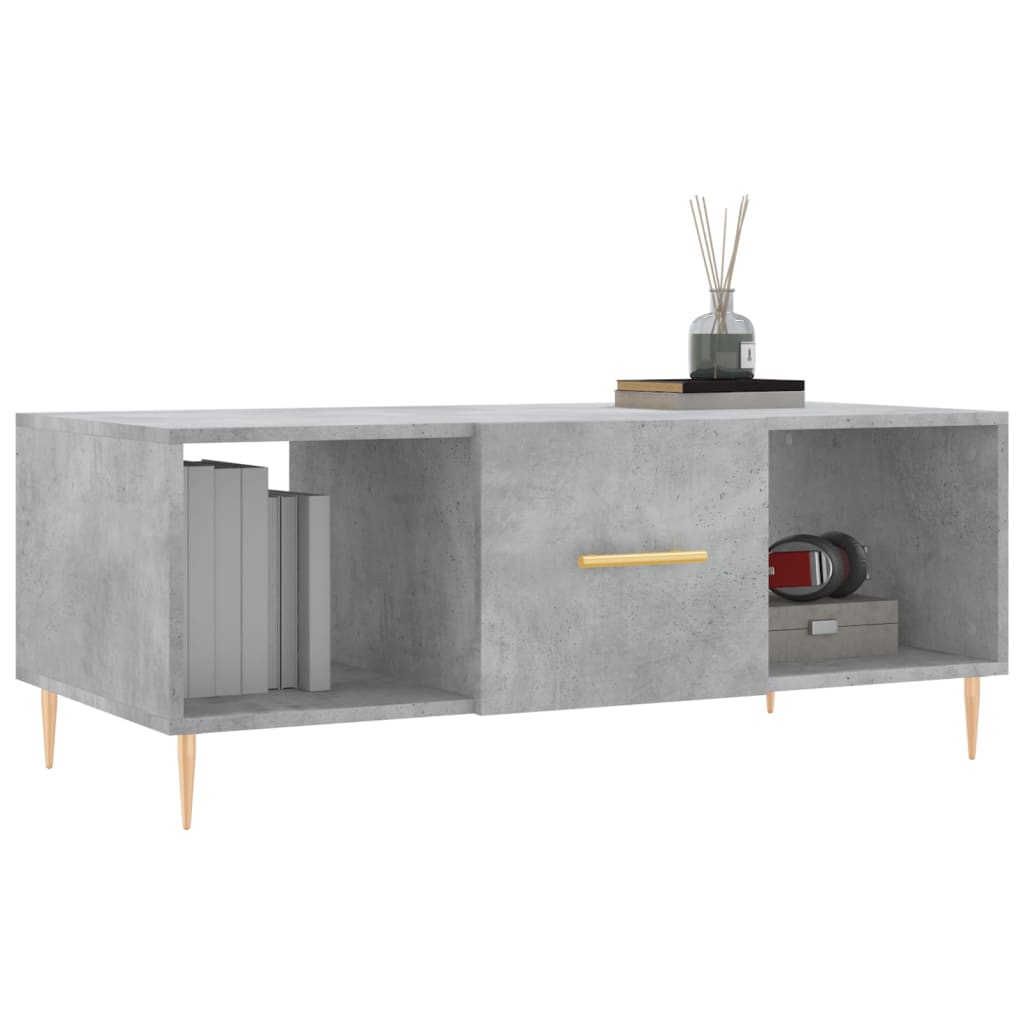 Sofabord betongrå 102x50x40 cm træmateriale