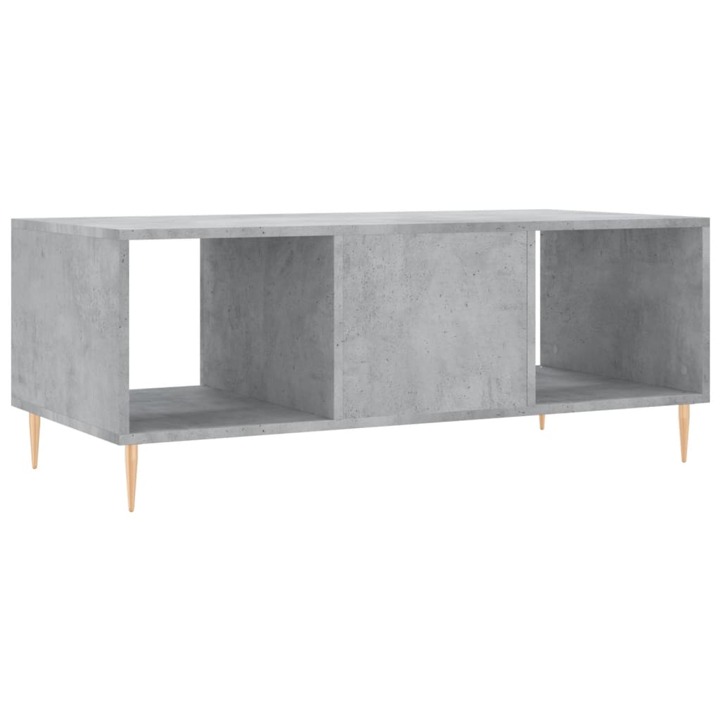 Sofabord betongrå 102x50x40 cm træmateriale