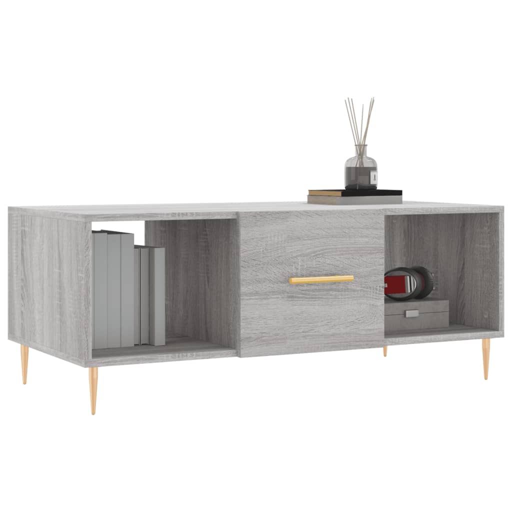 Sofabord Grå Sonoma 102x50x40 cm Træmateriale
