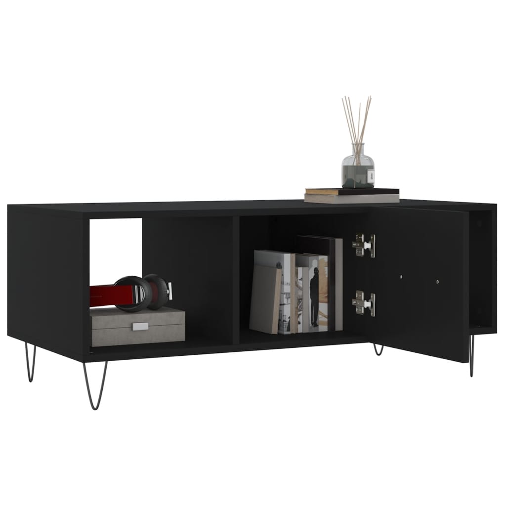 Sofabord Sort 102x50x40 cm Træmateriale