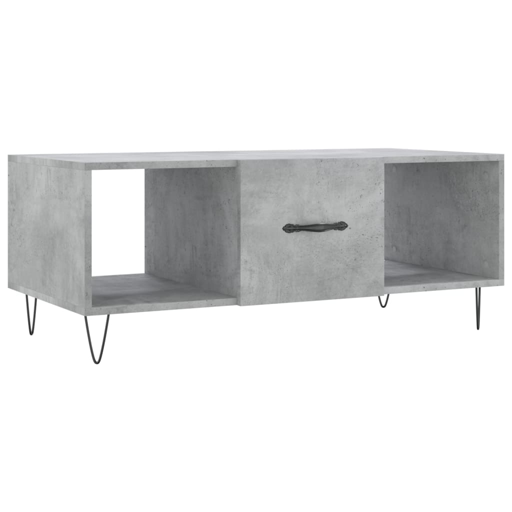 Sofabord betongrå 102x50x40 cm træmateriale