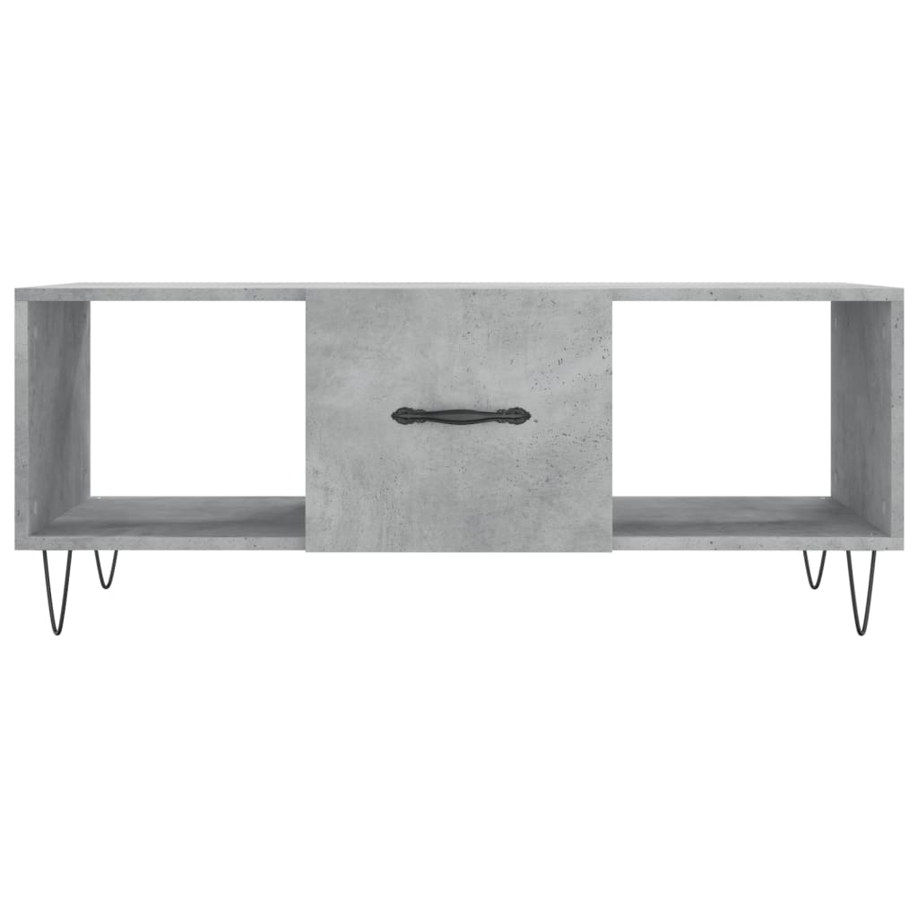 Sofabord betongrå 102x50x40 cm træmateriale