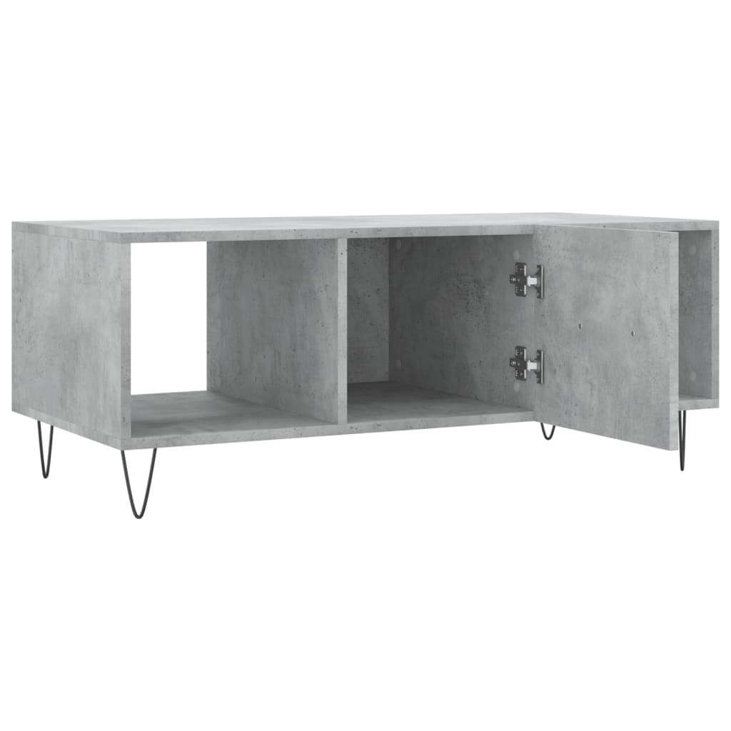 Sofabord betongrå 102x50x40 cm træmateriale