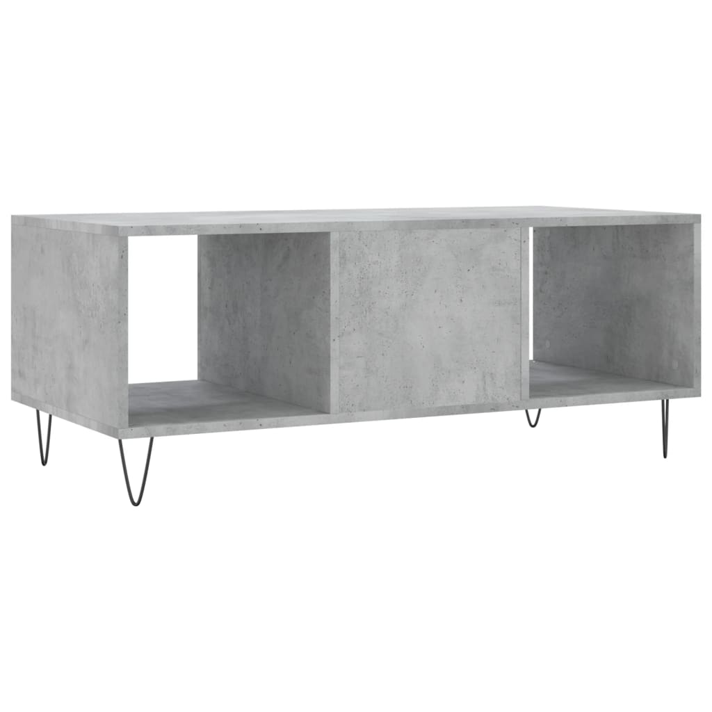 Sofabord betongrå 102x50x40 cm træmateriale