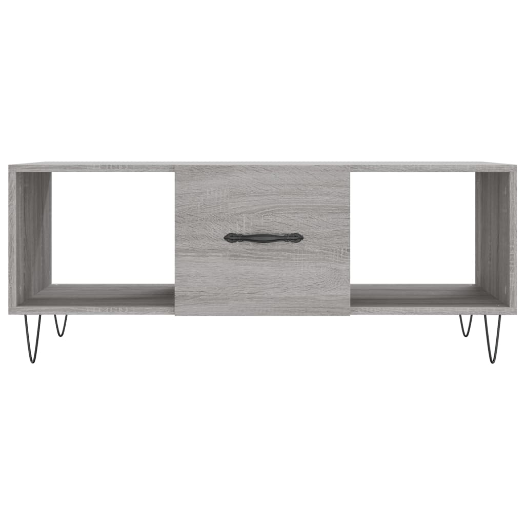 Sofabord Grå Sonoma 102x50x40 cm Træmateriale