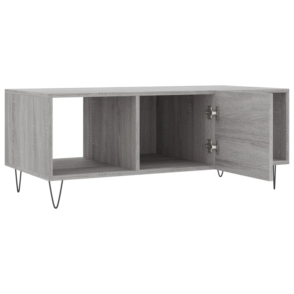 Sofabord Grå Sonoma 102x50x40 cm Træmateriale