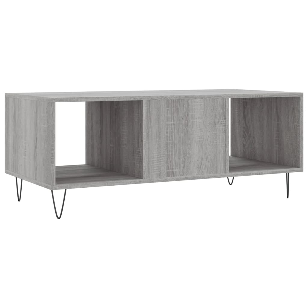 Sofabord Grå Sonoma 102x50x40 cm Træmateriale