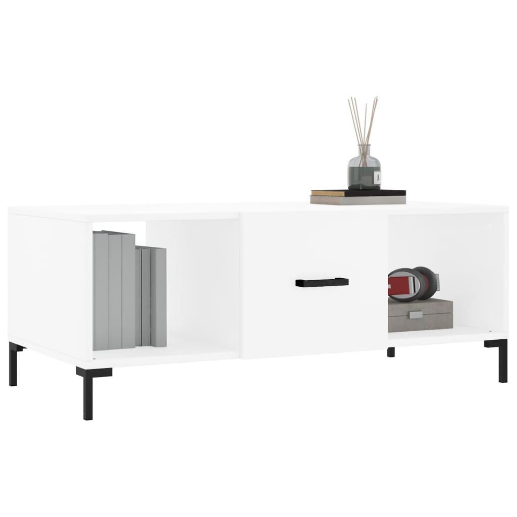 Sofabord Hvid 102x50x40 cm Træ Materiale
