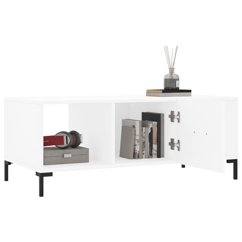 Sofabord Hvid 102x50x40 cm Træ Materiale