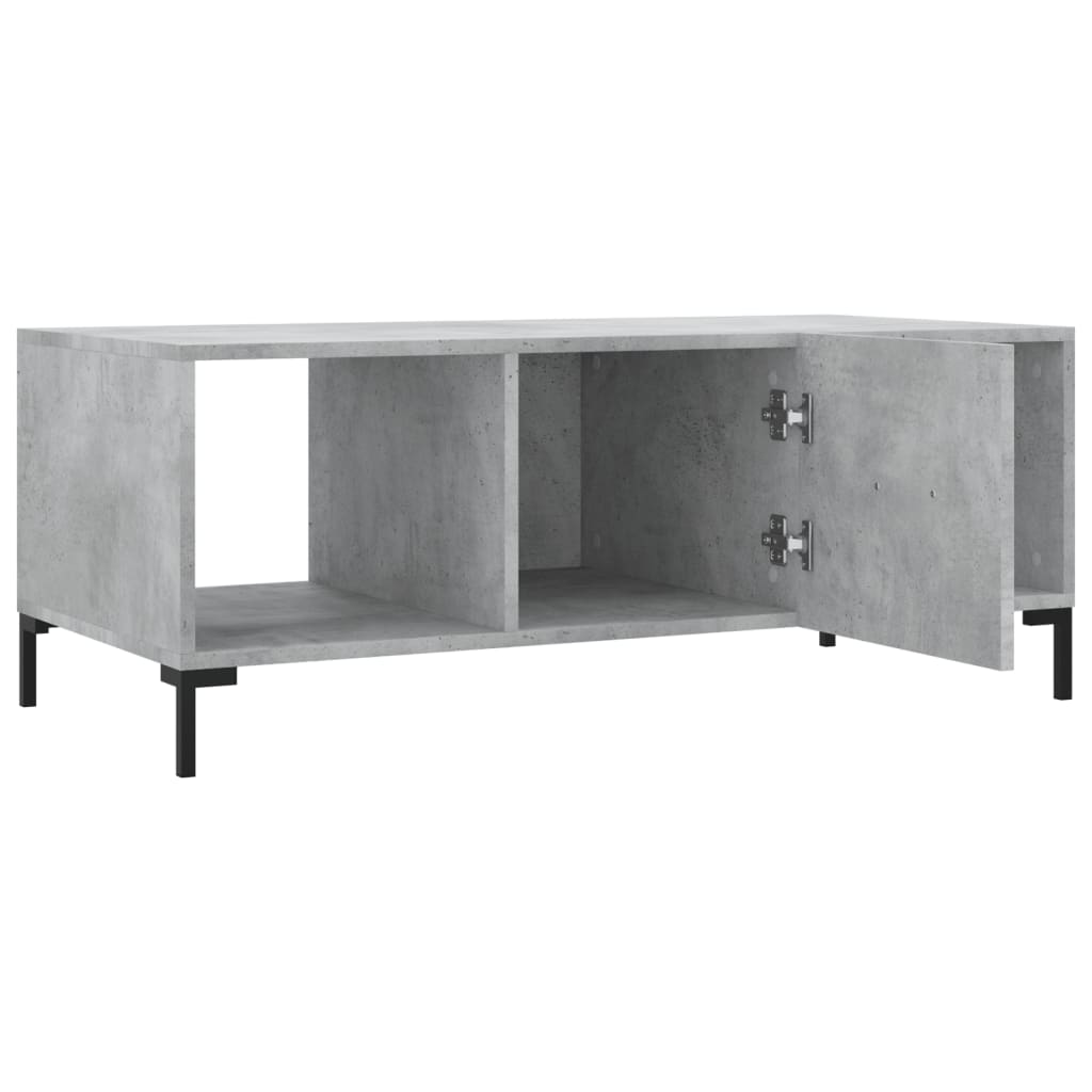Sofabord betongrå 102x50x40 cm træmateriale