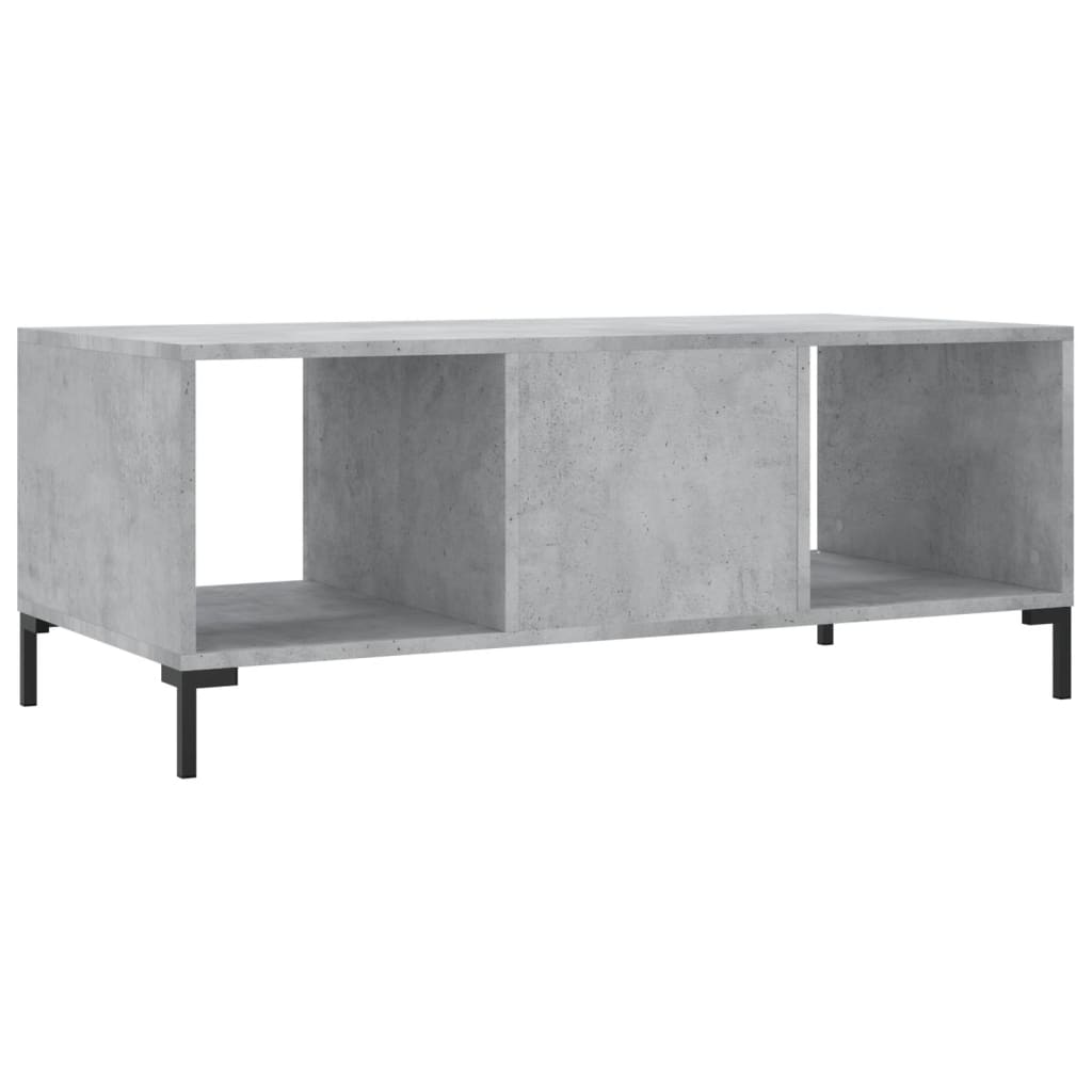 Sofabord betongrå 102x50x40 cm træmateriale