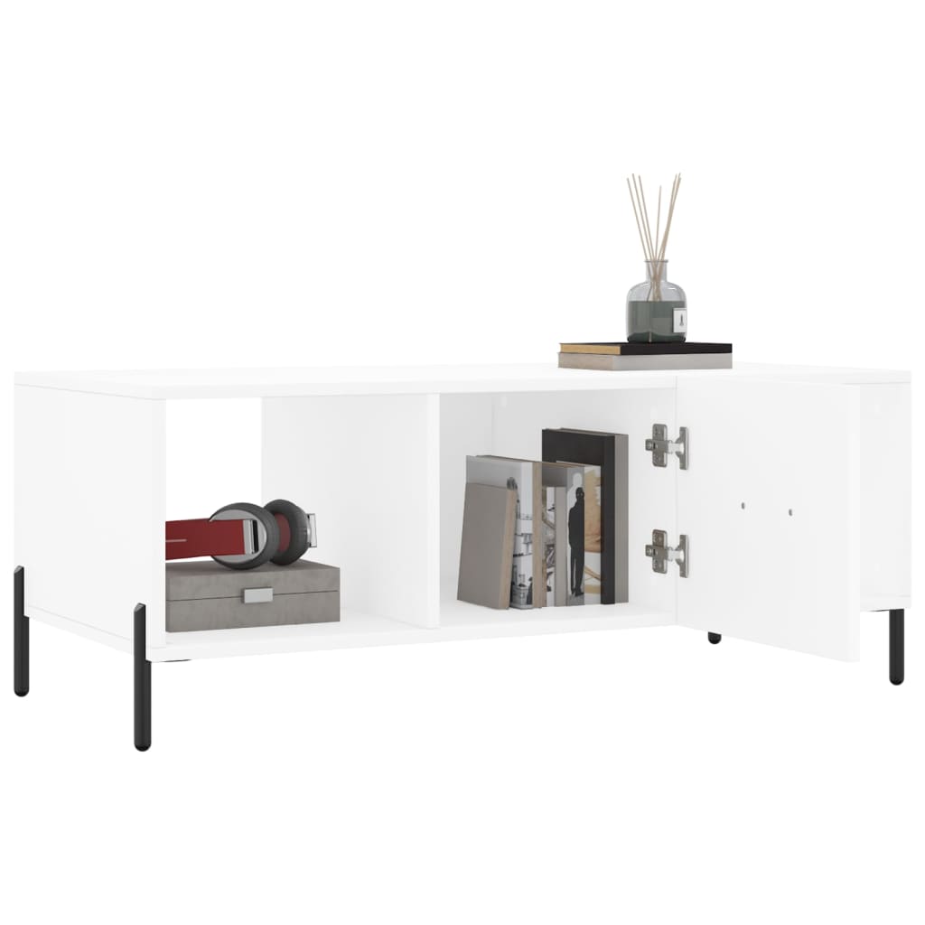 Sofabord Hvid 102x50x40 cm Træ Materiale