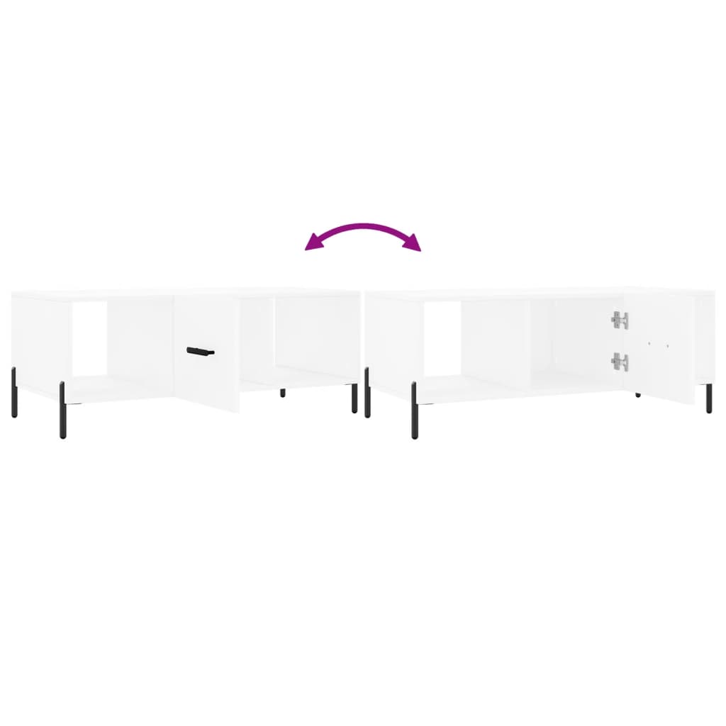 Sofabord Hvid 102x50x40 cm Træ Materiale