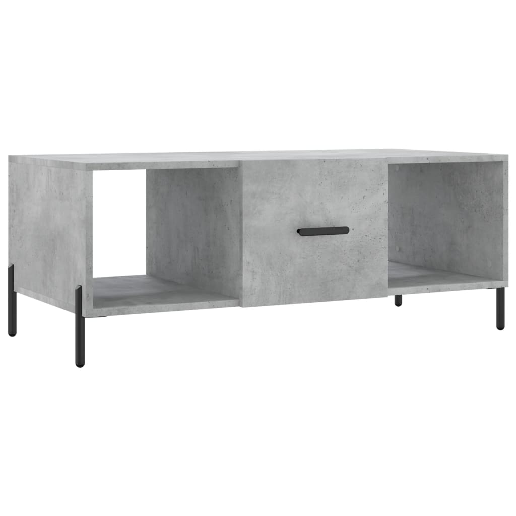 Sofabord betongrå 102x50x40 cm træmateriale
