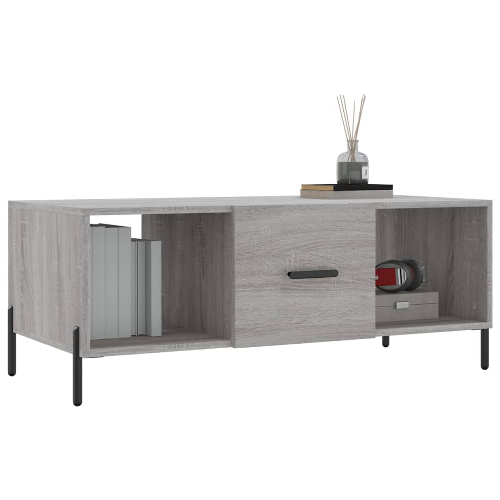 Sofabord Grå Sonoma 102x50x40 cm Træmateriale