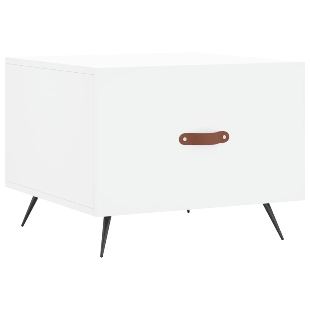 Sofaborde 2 stk Hvid 50x50x40 cm Træmateriale