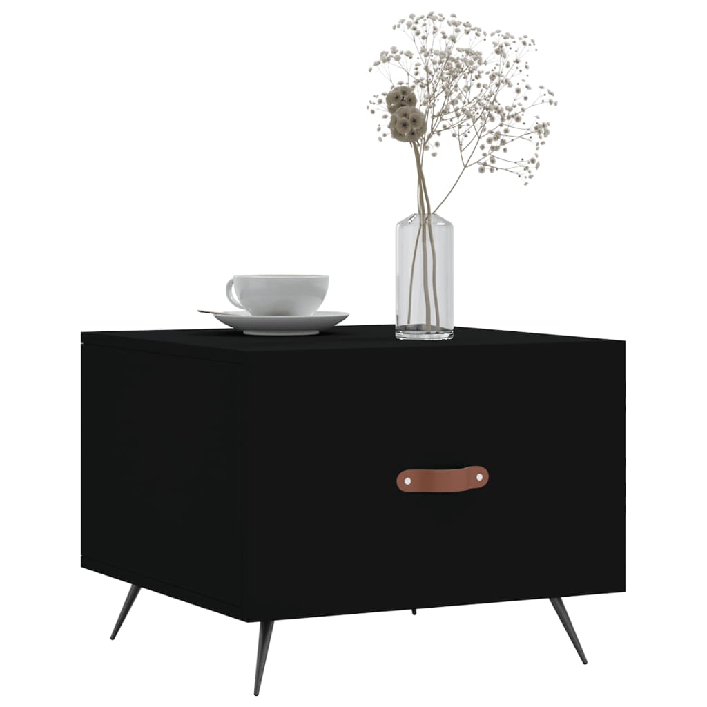 Sofaborde 2 stk Sort 50x50x40 cm Træmateriale