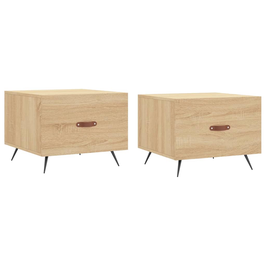 Sofaborde 2 stk Sonoma eg 50x50x40 cm træmateriale