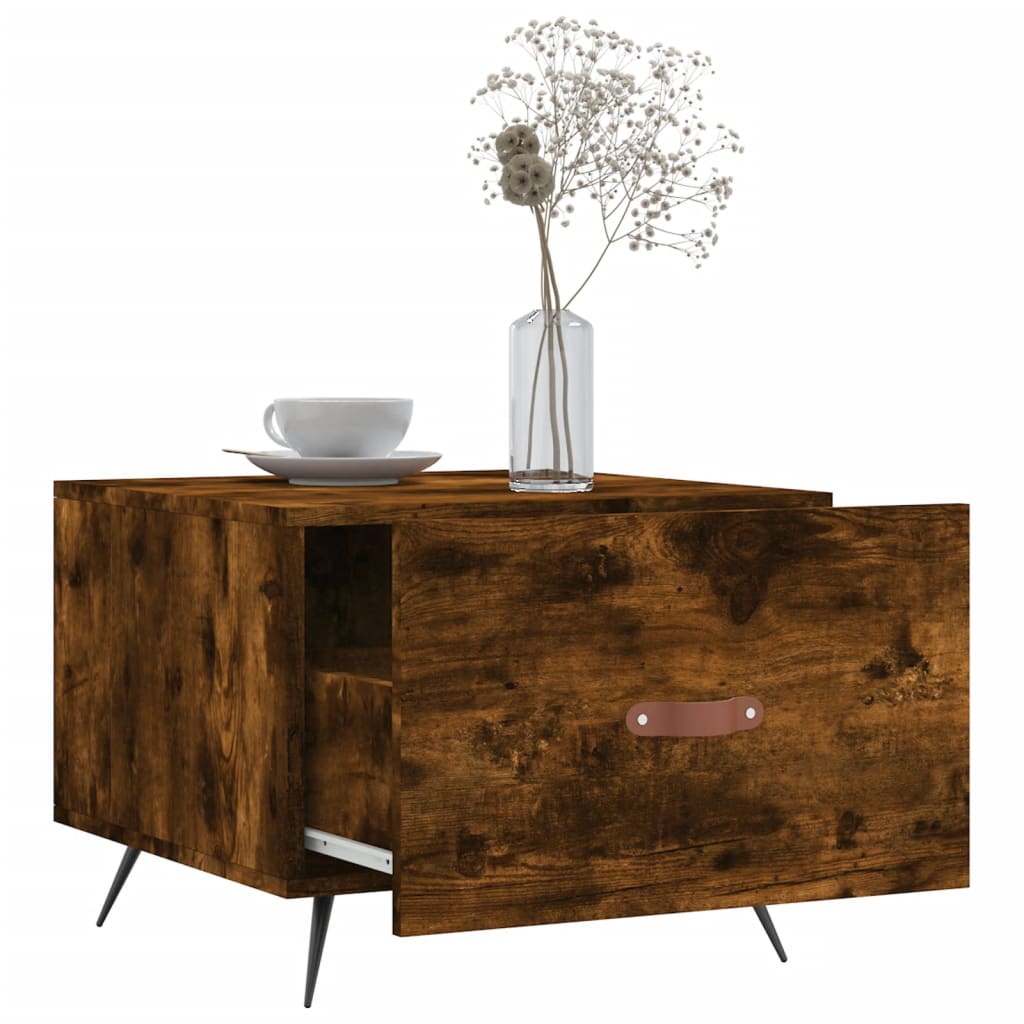 Sofabord røget eg 50x50x40 cm træmateriale
