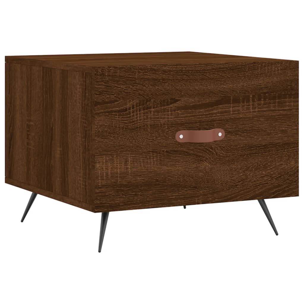 Sofaborde 2 stk Brun eg look 50x50x40 cm træmateriale