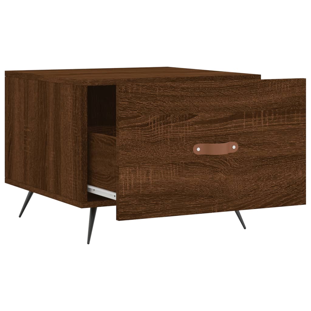 Sofaborde 2 stk Brun eg look 50x50x40 cm træmateriale