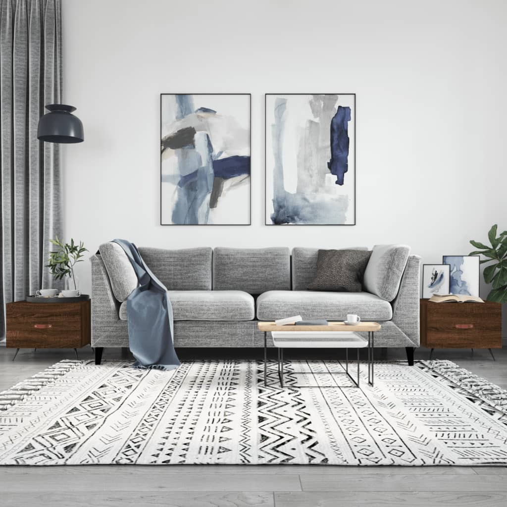 Sofaborde 2 stk Brun eg look 50x50x40 cm træmateriale