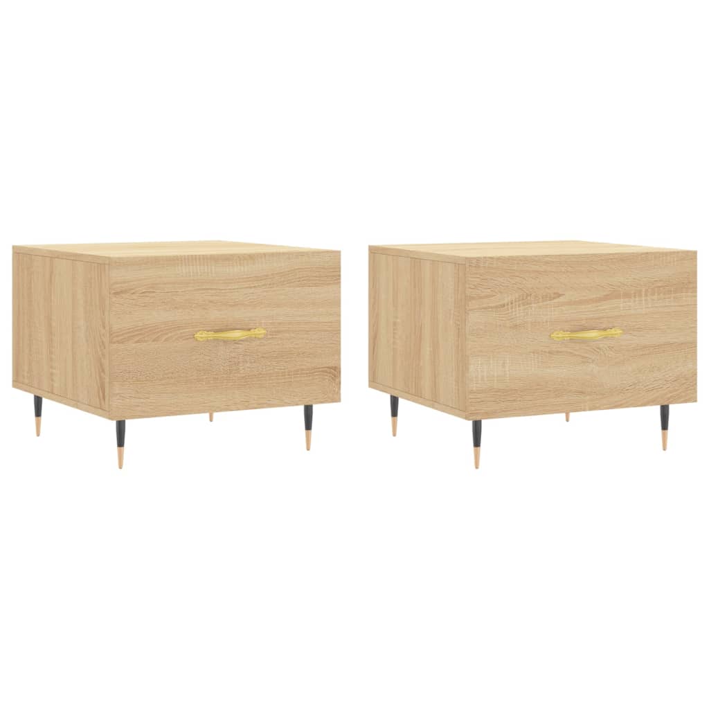 Sofaborde 2 stk Sonoma eg 50x50x40 cm træmateriale