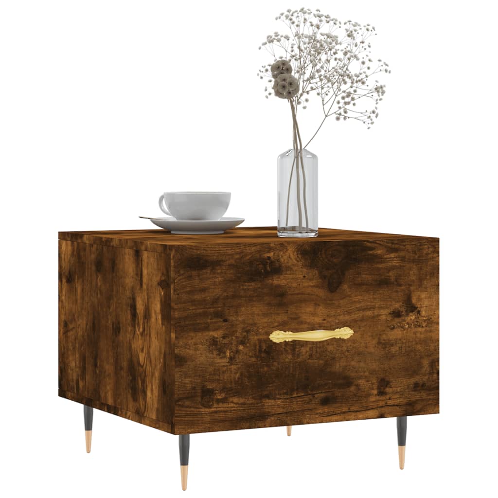 Sofaborde 2 stk Røget eg 50x50x40 cm træmateriale