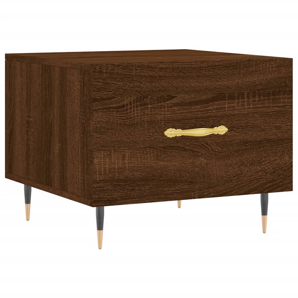 Sofaborde 2 stk Brun eg look 50x50x40 cm træmateriale