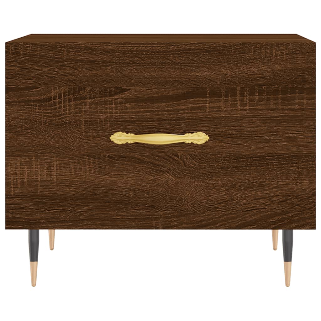 Sofaborde 2 stk Brun eg look 50x50x40 cm træmateriale