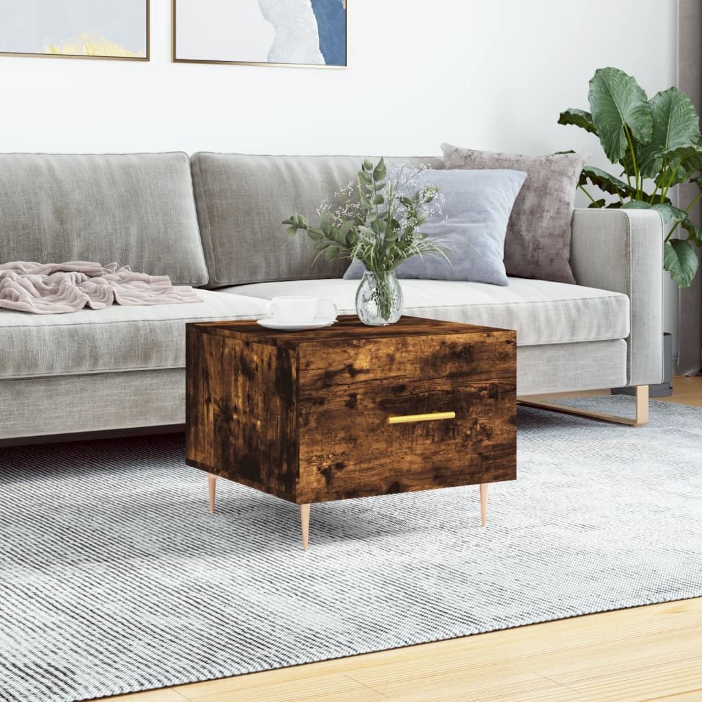 Sofabord røget eg 50x50x40 cm træmateriale
