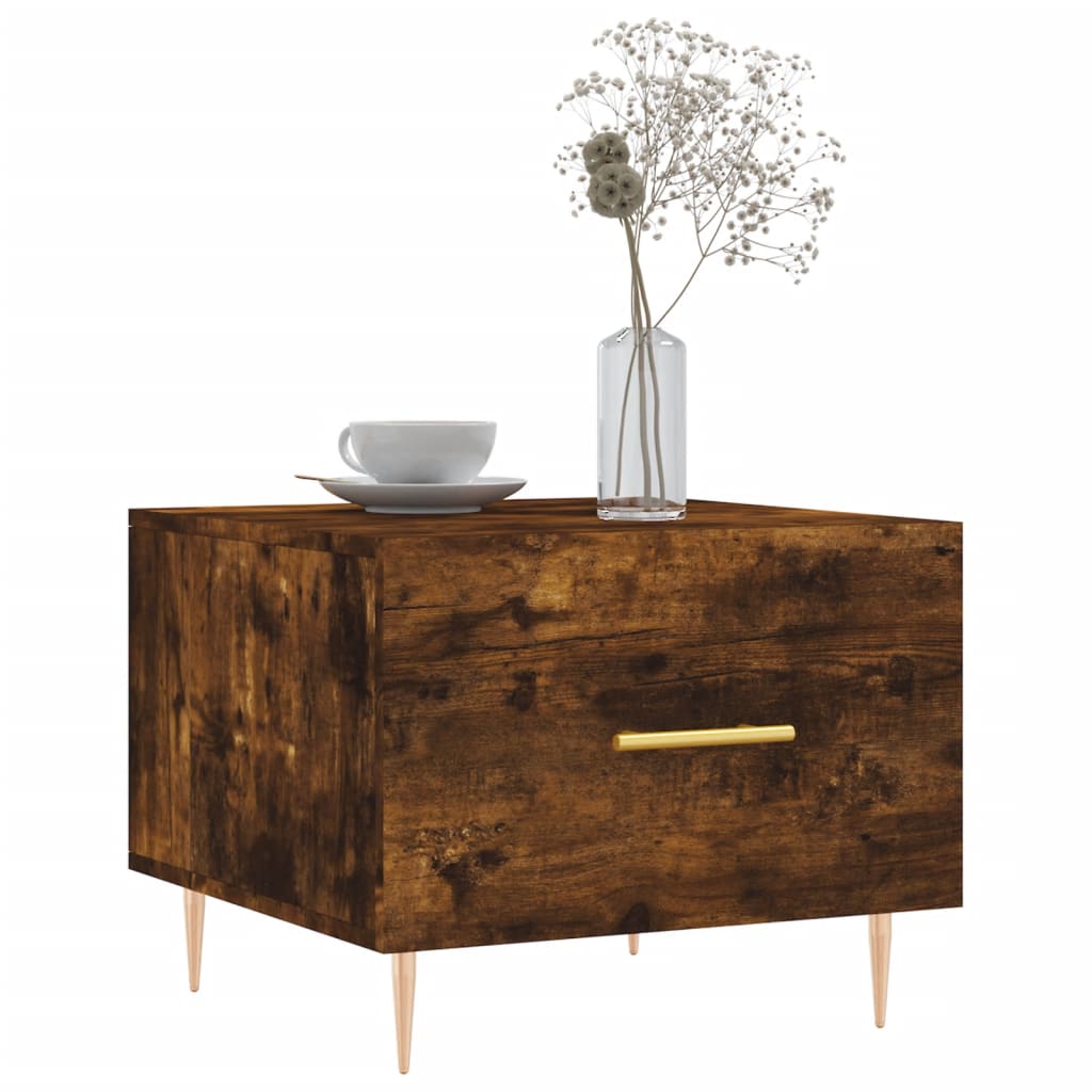 Sofaborde 2 stk Røget eg 50x50x40 cm træmateriale