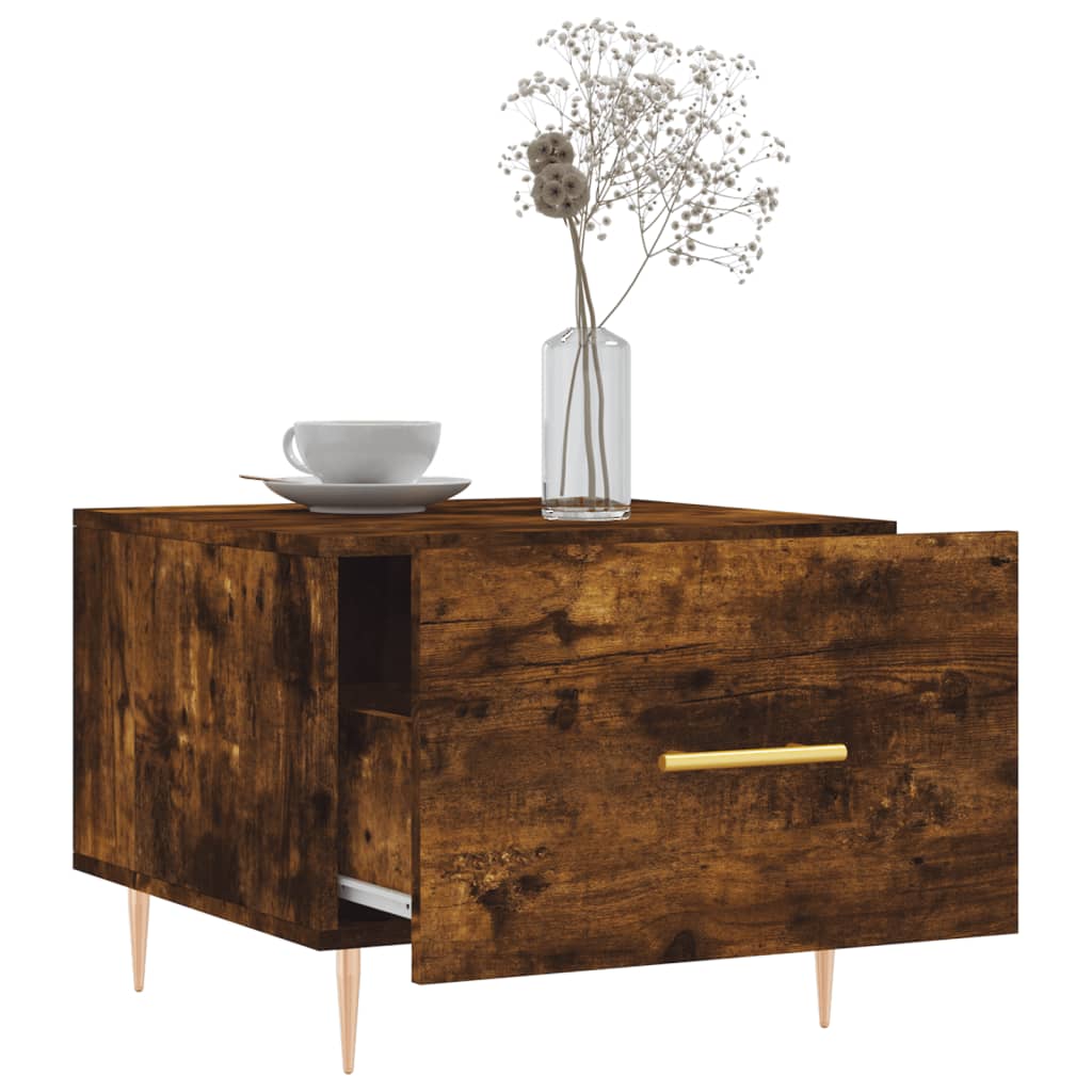 Sofaborde 2 stk Røget eg 50x50x40 cm træmateriale
