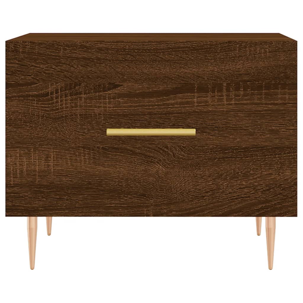 Sofaborde 2 stk Brun eg look 50x50x40 cm træmateriale