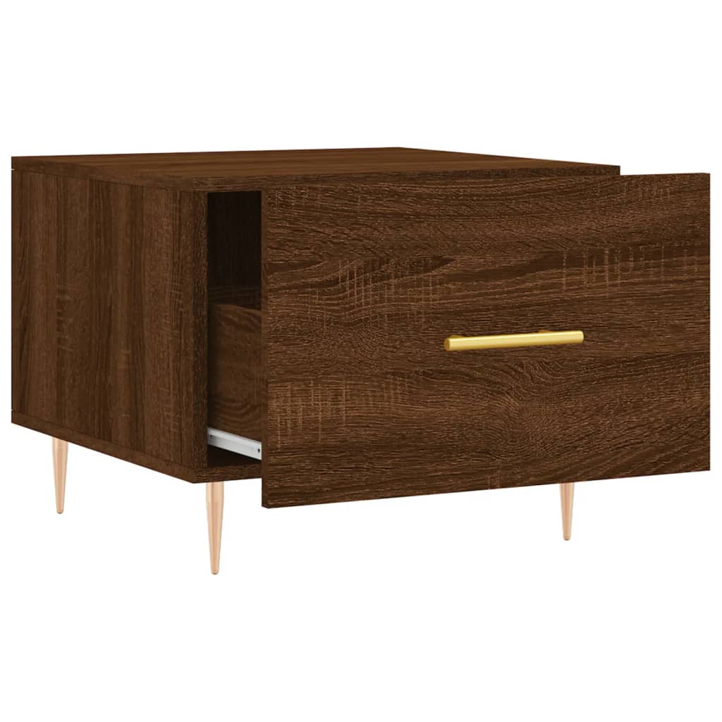 Sofaborde 2 stk Brun eg look 50x50x40 cm træmateriale