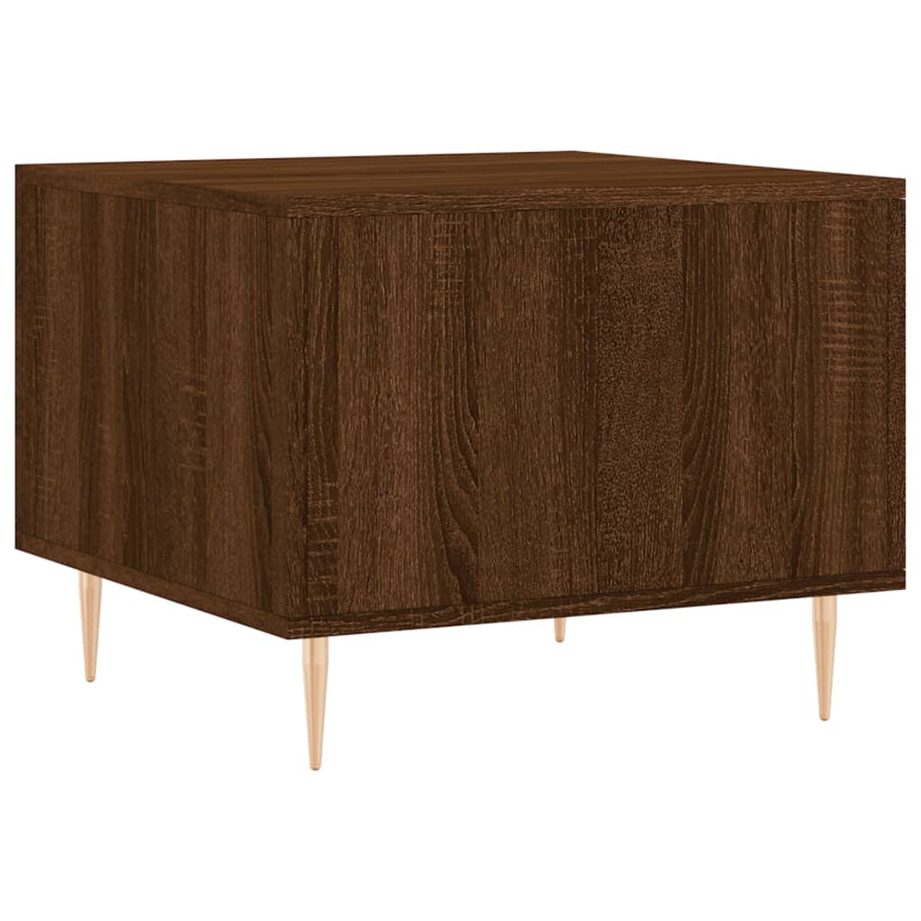 Sofaborde 2 stk Brun eg look 50x50x40 cm træmateriale