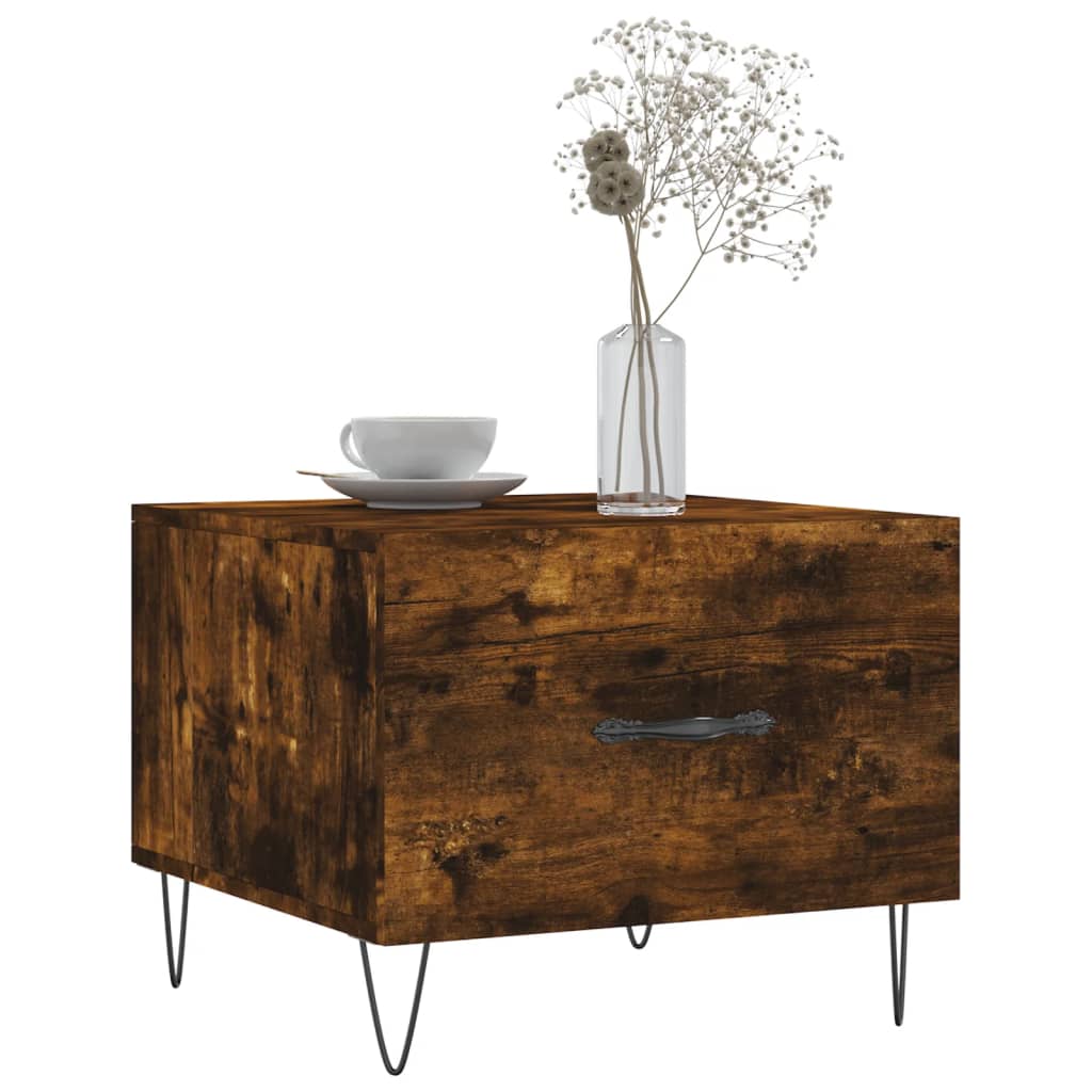 Sofaborde 2 stk Røget eg 50x50x40 cm træmateriale