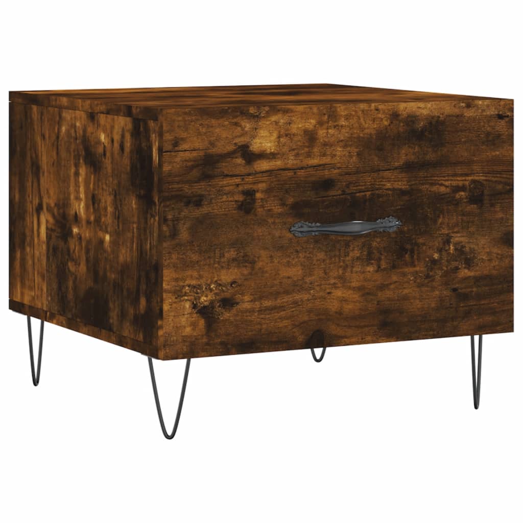 Sofaborde 2 stk Røget eg 50x50x40 cm træmateriale