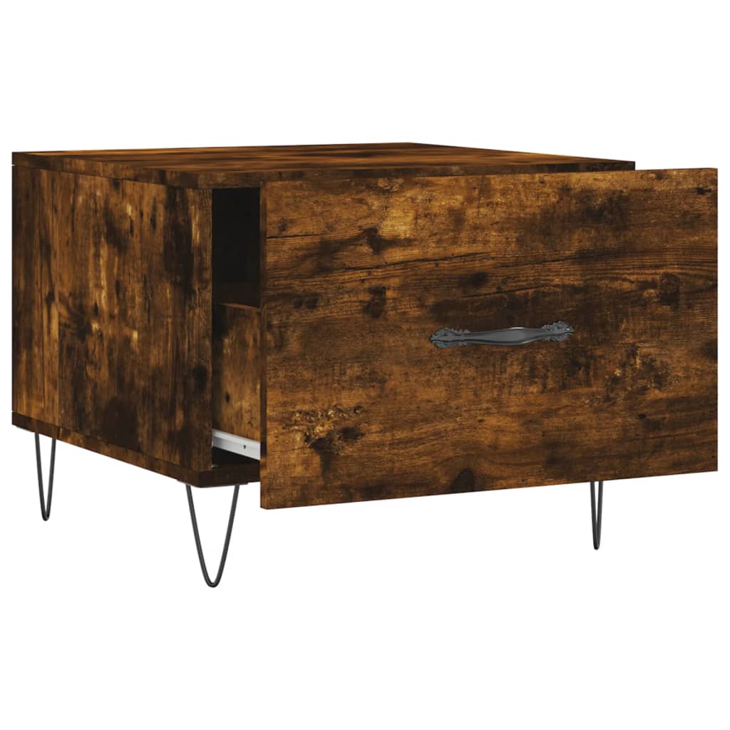 Sofaborde 2 stk Røget eg 50x50x40 cm træmateriale