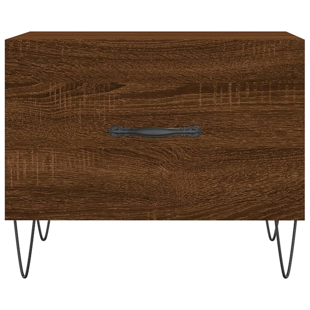 Sofaborde 2 stk Brun eg look 50x50x40 cm træmateriale