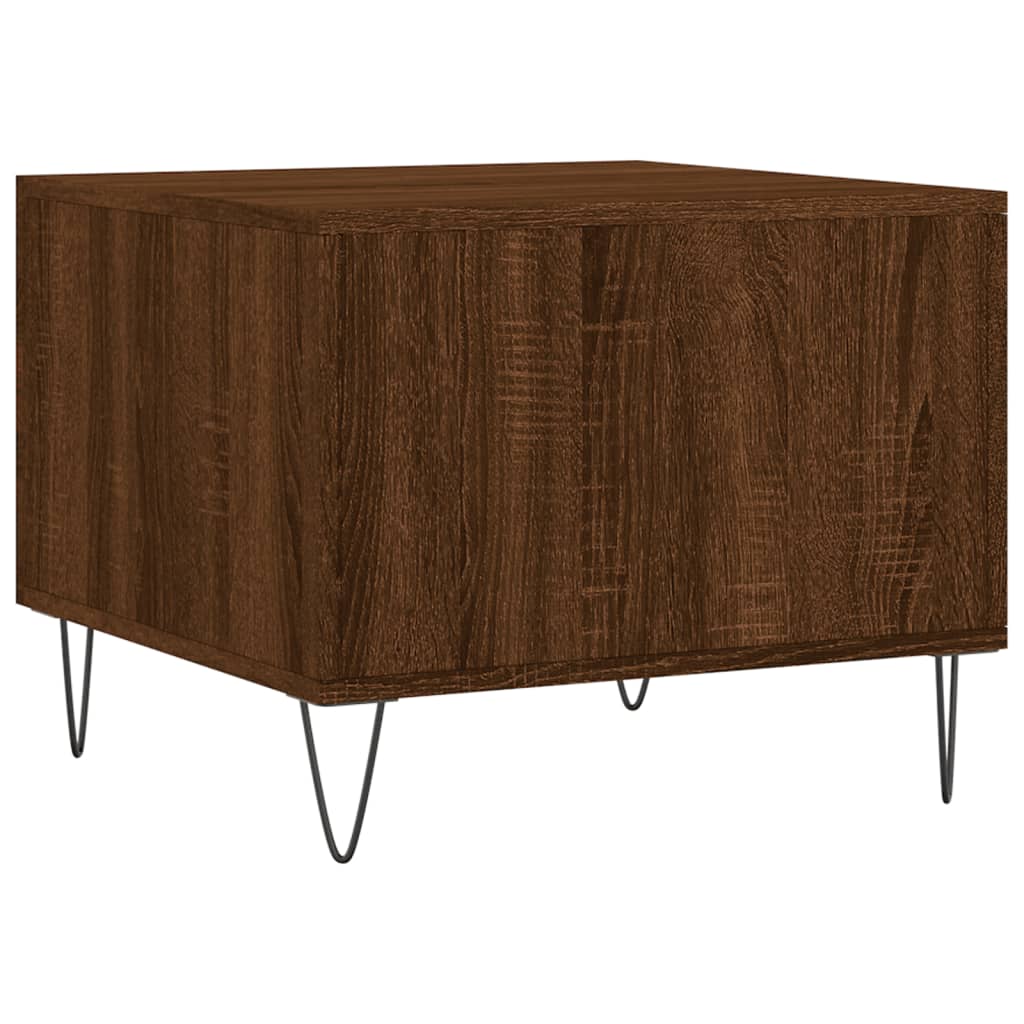 Sofaborde 2 stk Brun eg look 50x50x40 cm træmateriale