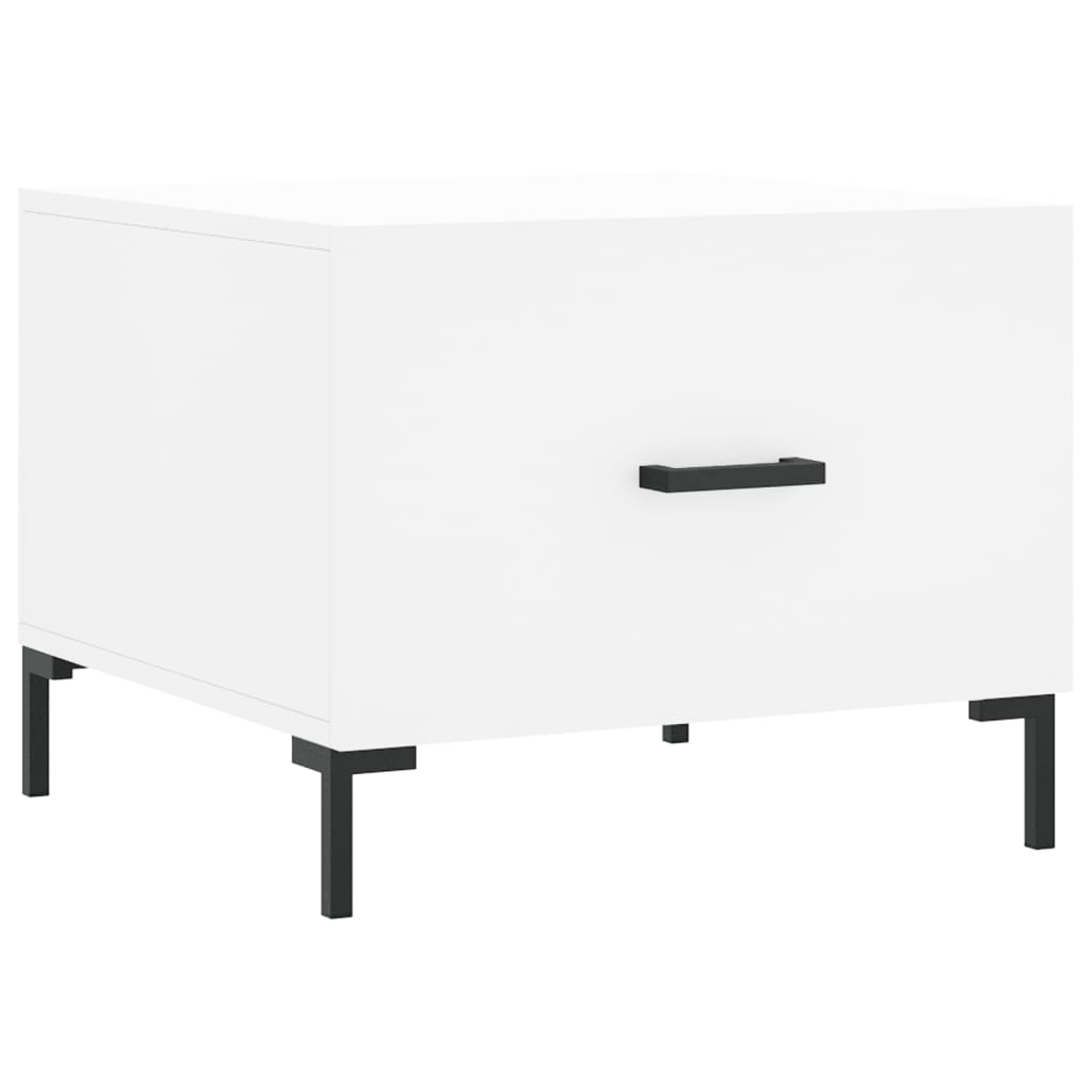 Sofaborde 2 stk Hvid 50x50x40 cm Træmateriale