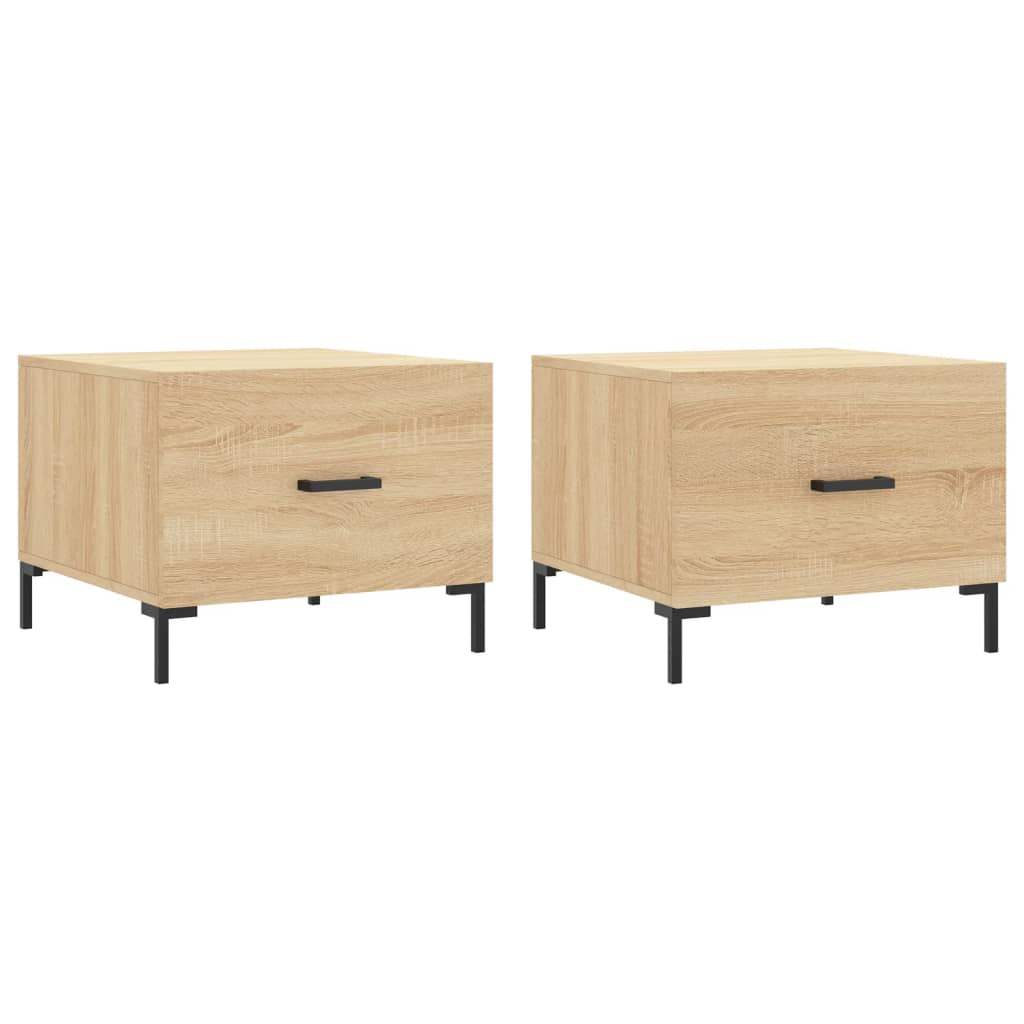 Sofaborde 2 stk Sonoma eg 50x50x40 cm træmateriale