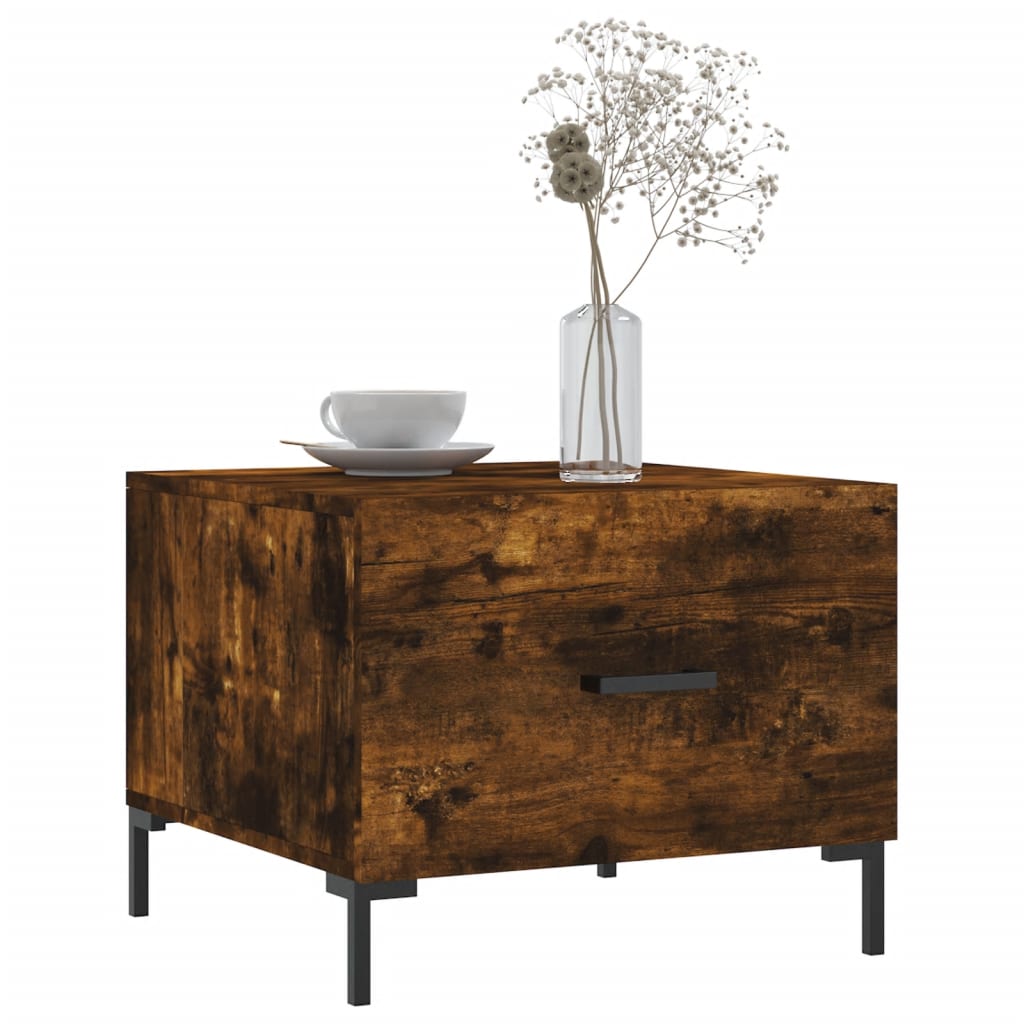 Sofabord røget eg 50x50x40 cm træmateriale